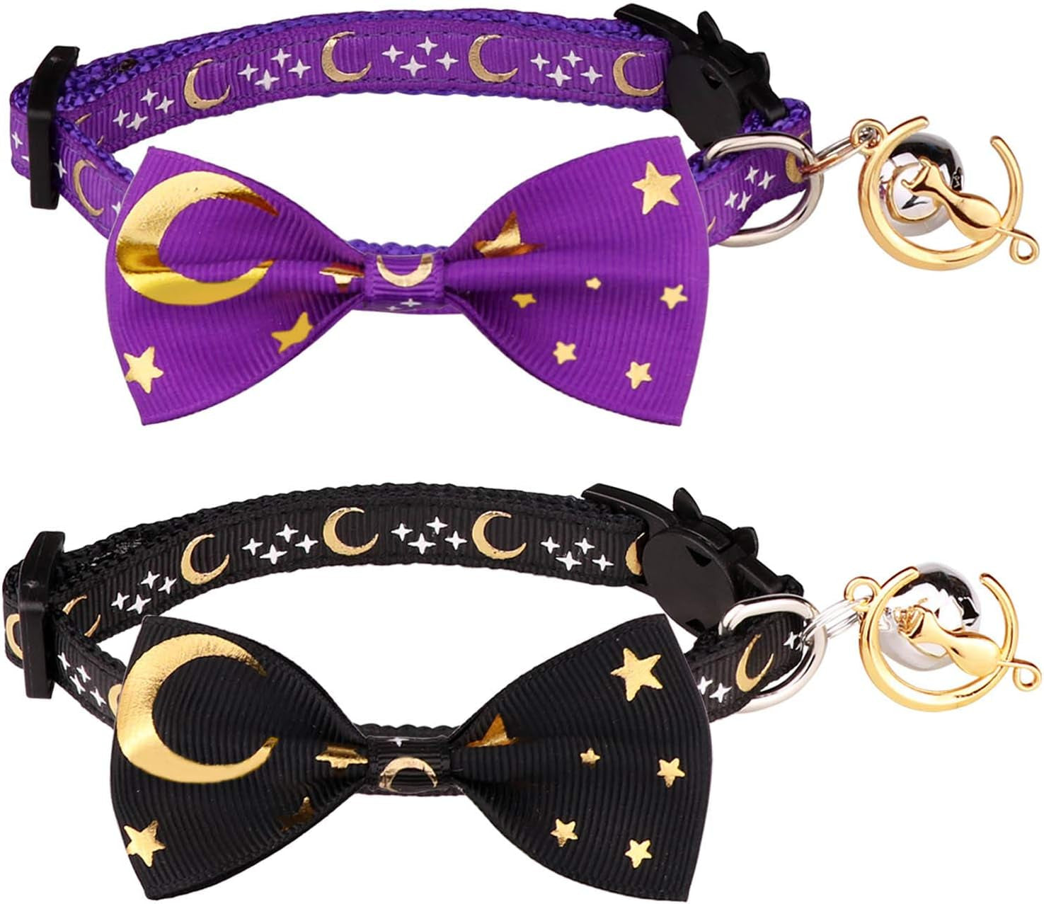 2 PCS Breakaway Cat Collar with Bow Tie