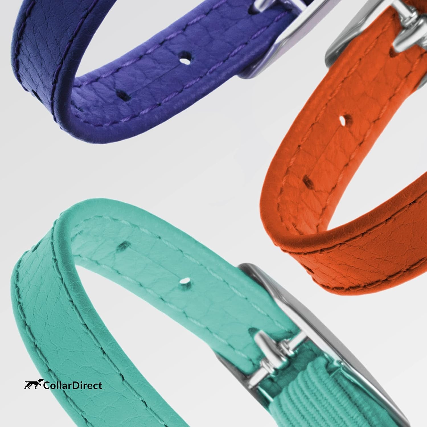 Leather Cat Collar - Cat Safety Collar with Elastic Strap