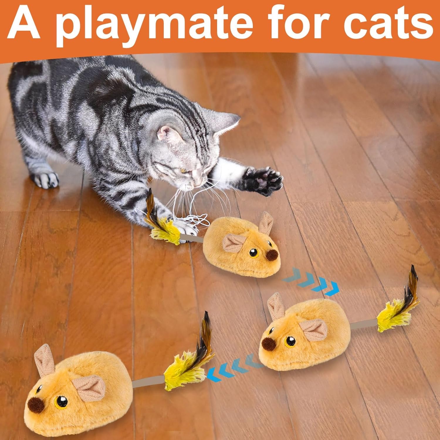 Remote Control Mouse Toy,2025 New Remote Control Cat Toys Mice Electronic Moving