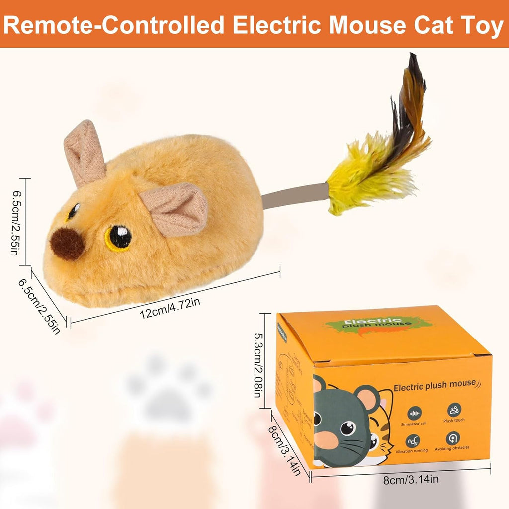 Remote Control Mouse Toy,2025 New Remote Control Cat Toys Mice Electronic Moving
