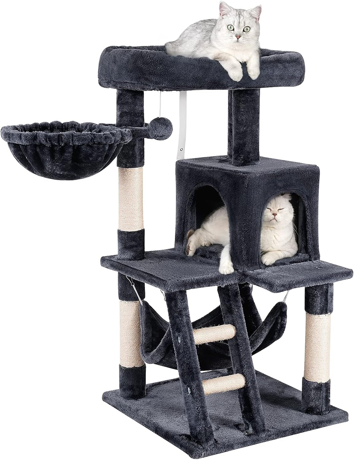 Cat Tree Cat Tower, 39 Inches Multi-Level Cat Tree for Indoor Cats with Cat Condo and Scratching Posts for Kittens Cat Climbing Tower with Plush Perch Kitty Play House for Small Medium Cats