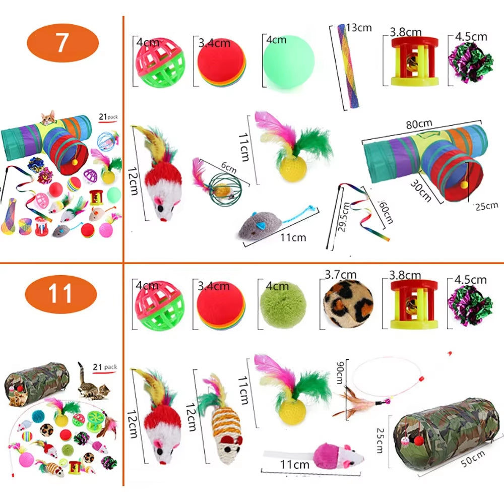 Interactive Cat Toy Set - Hours of Fun Exercise