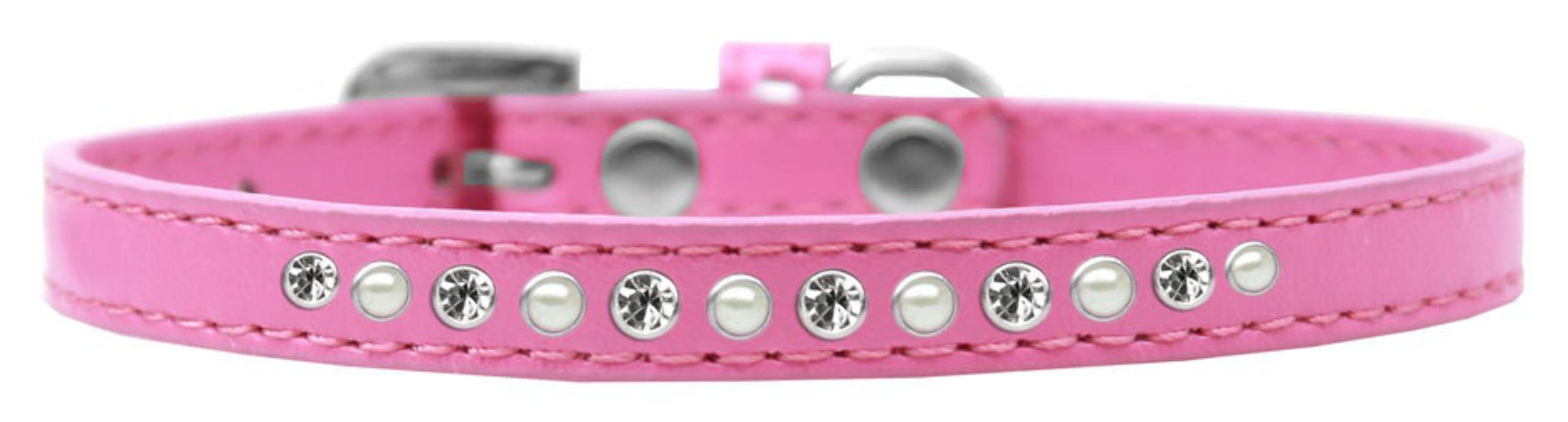 Dog, Puppy and Pet Fashion Collar "Pearl Clear Crystals"