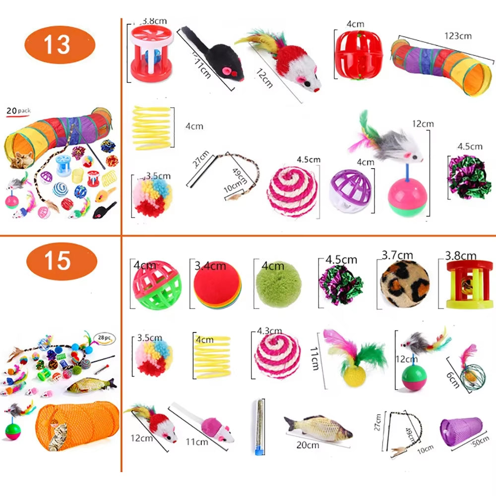 Interactive Cat Toy Set - Hours of Fun Exercise