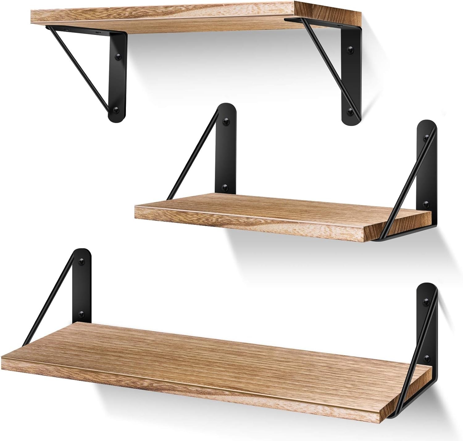 Floating Shelves for Wall, Rustic Wood Wall Shelves Decor Set of 3