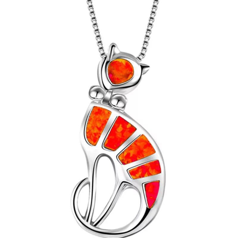 Epoxy Cat Necklace Pendant Fashion Jewelry