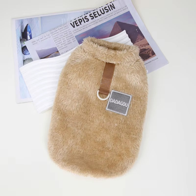Soft Coral Fleece Cat Shirt Dog Vest Pet Dog Clothes for Small Dogs Puppy Clothing Pet Sweater Spring Autumn Winter Pet Outfit