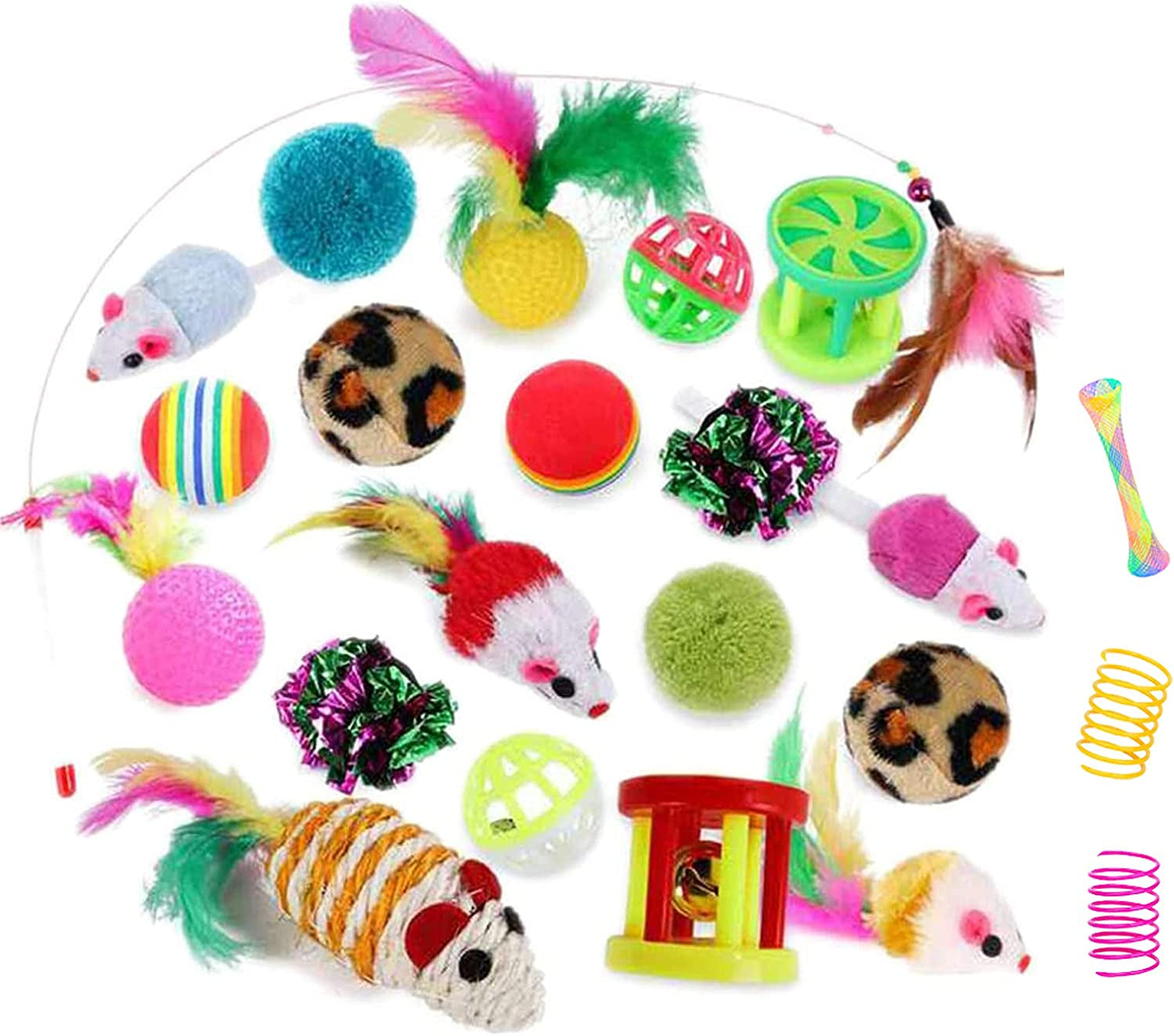 32Pcs Cat Toys Kitten Interactive Pet Toys Assortments