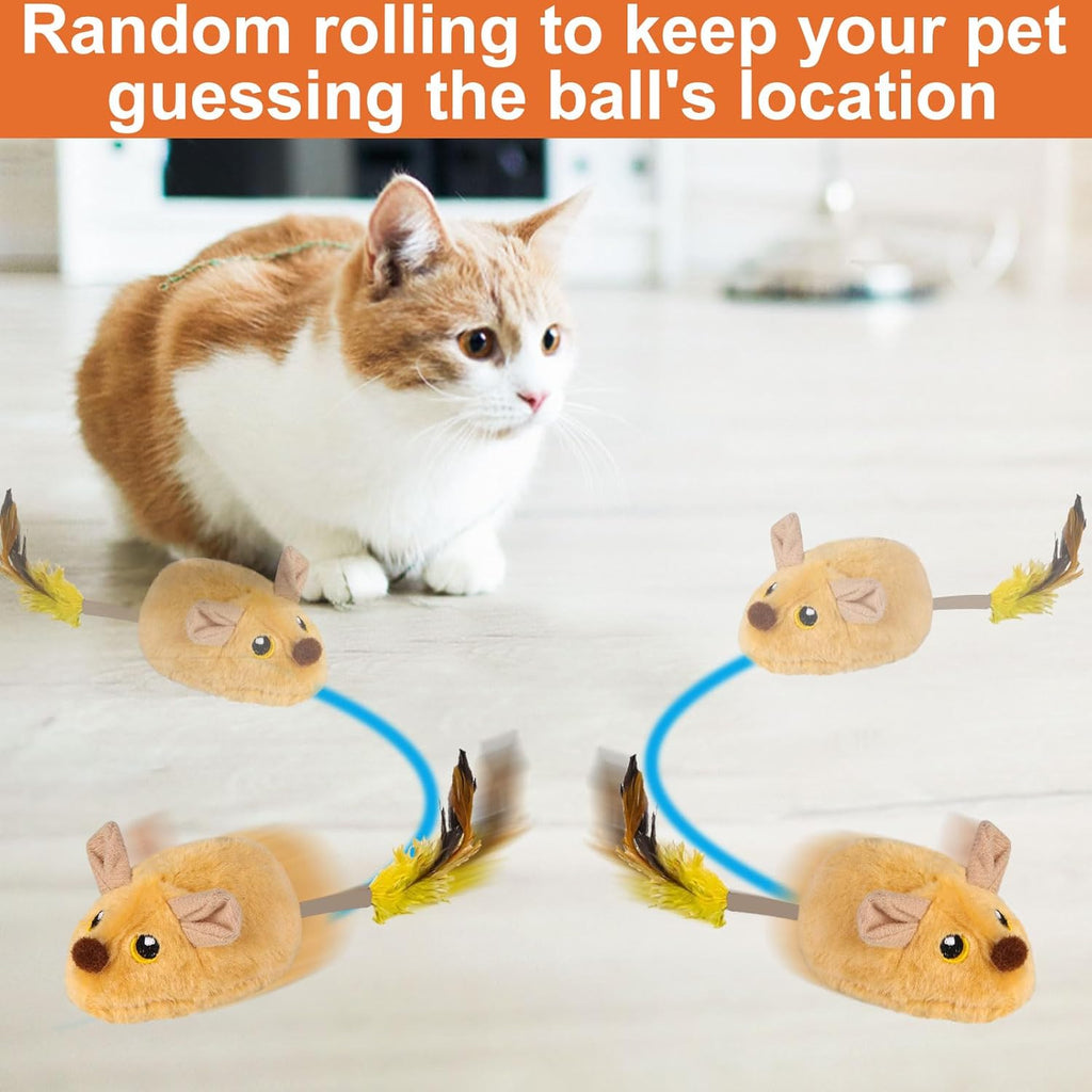 Remote Control Mouse Toy,2025 New Remote Control Cat Toys Mice Electronic Moving