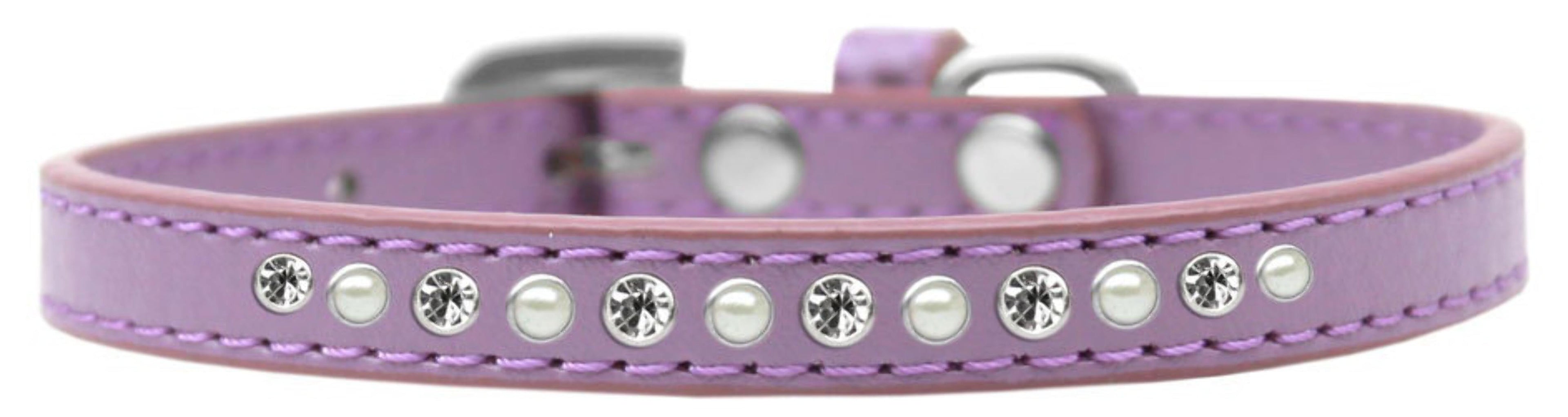 Dog, Puppy and Pet Fashion Collar "Pearl Clear Crystals"
