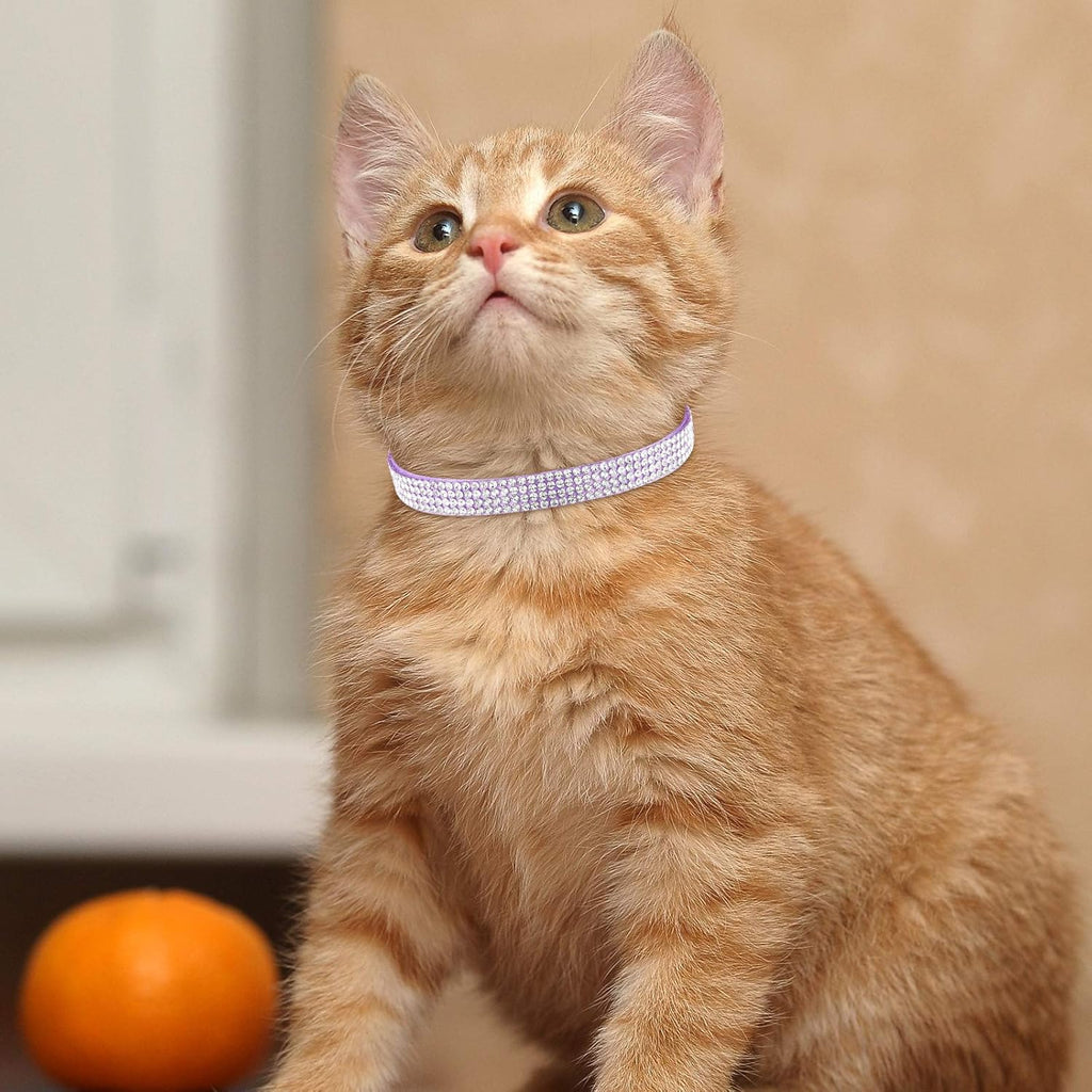 4 Pieces Rhinestones Cat Collars Breakaway Cat Collar