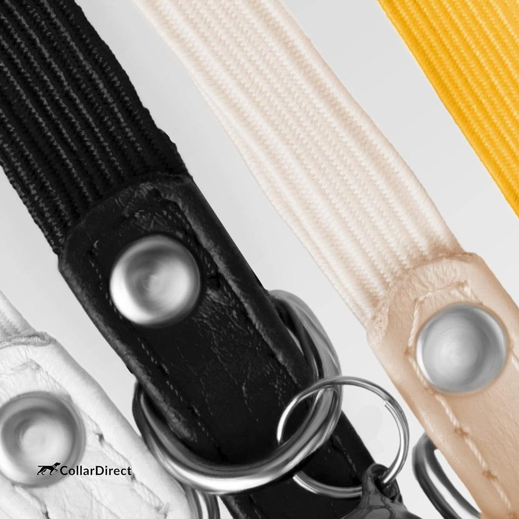 Leather Cat Collar - Cat Safety Collar with Elastic Strap