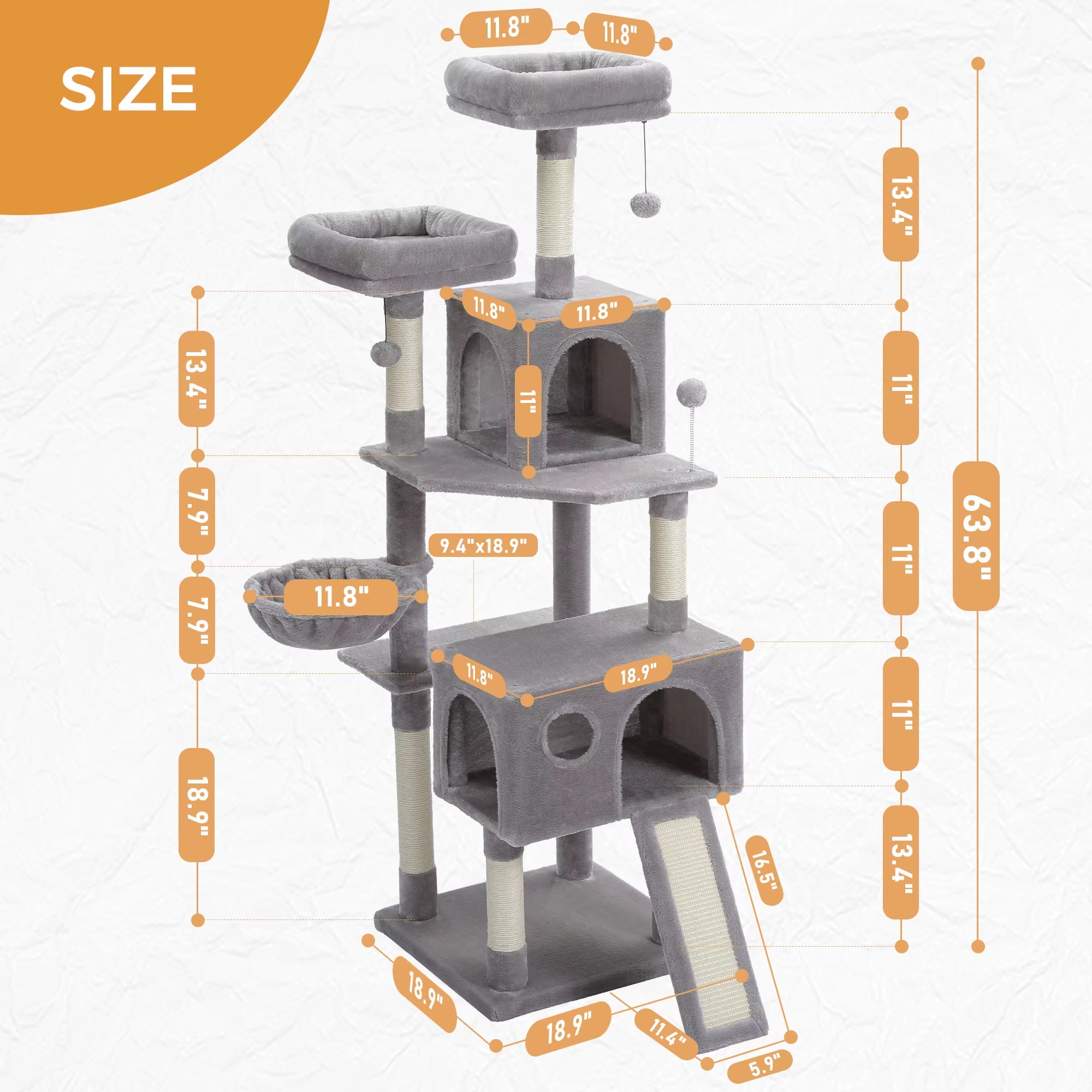 Fast Delivery Cat Tree House Plush Condo Scratching Posts for Cat Kitten Climbing Tree Toy Activity Protect Furniture Cat Towers
