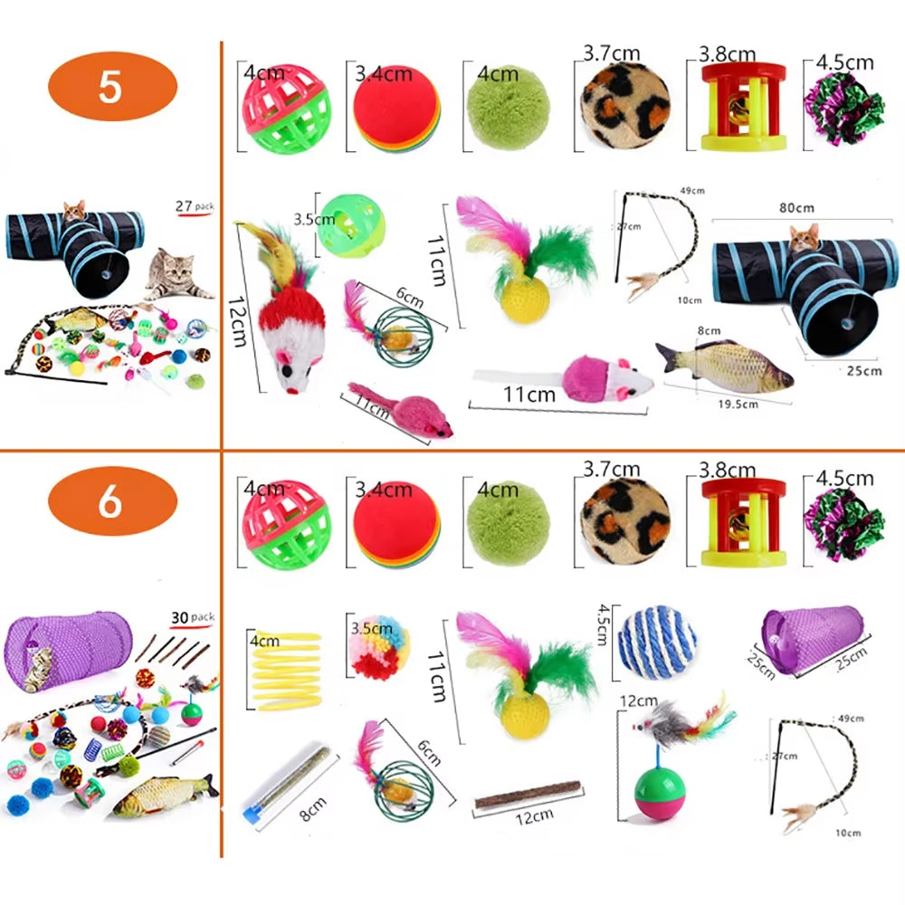 Interactive Cat Toy Set - Hours of Fun Exercise