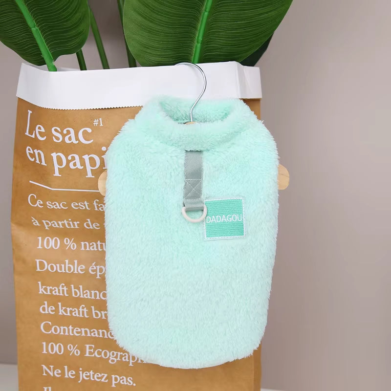 Soft Coral Fleece Cat Shirt Dog Vest Pet Dog Clothes for Small Dogs Puppy Clothing Pet Sweater Spring Autumn Winter Pet Outfit