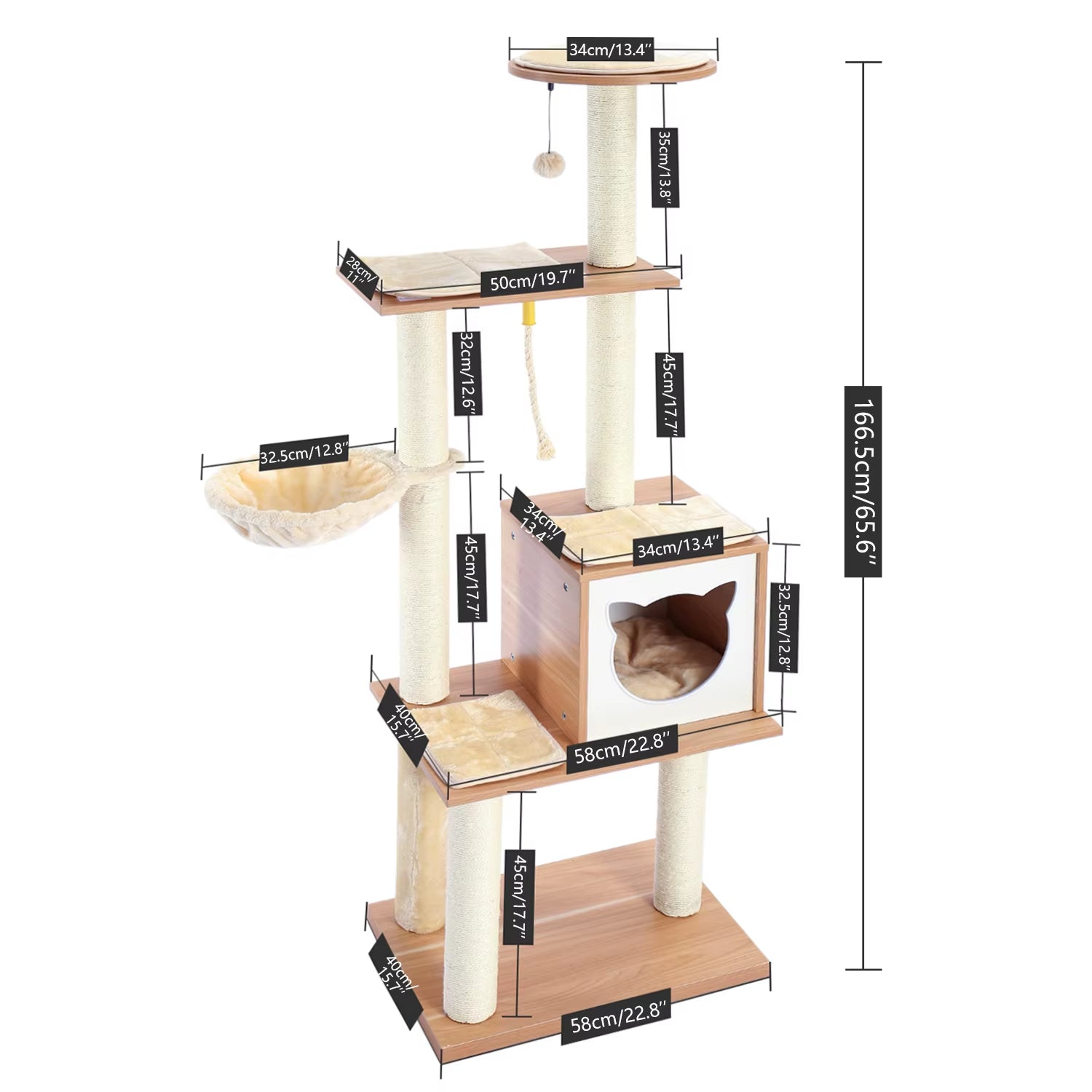 Fast Delivery Cat Tree House Plush Condo Scratching Posts for Cat Kitten Climbing Tree Toy Activity Protect Furniture Cat Towers