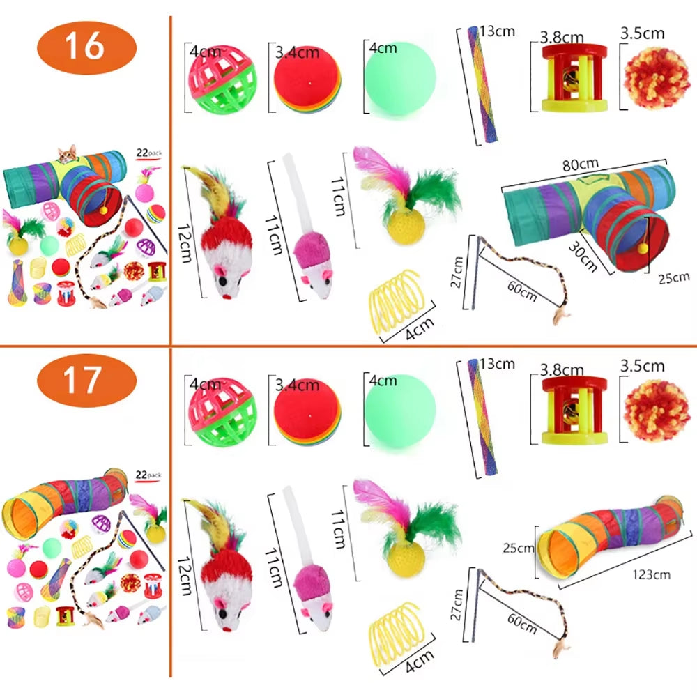 Interactive Cat Toy Set - Hours of Fun Exercise