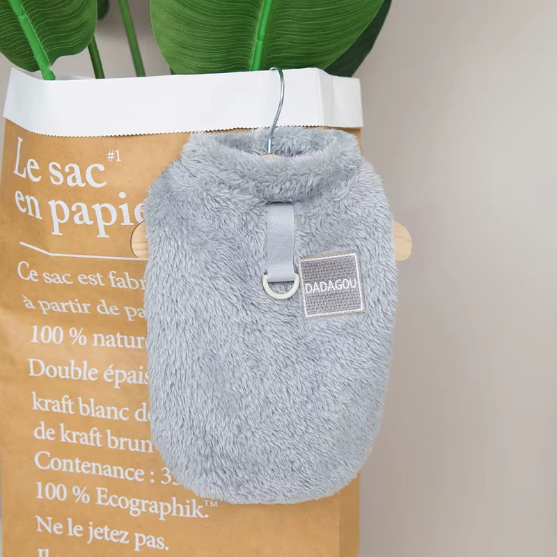 Soft Coral Fleece Cat Shirt Dog Vest Pet Dog Clothes for Small Dogs Puppy Clothing Pet Sweater Spring Autumn Winter Pet Outfit
