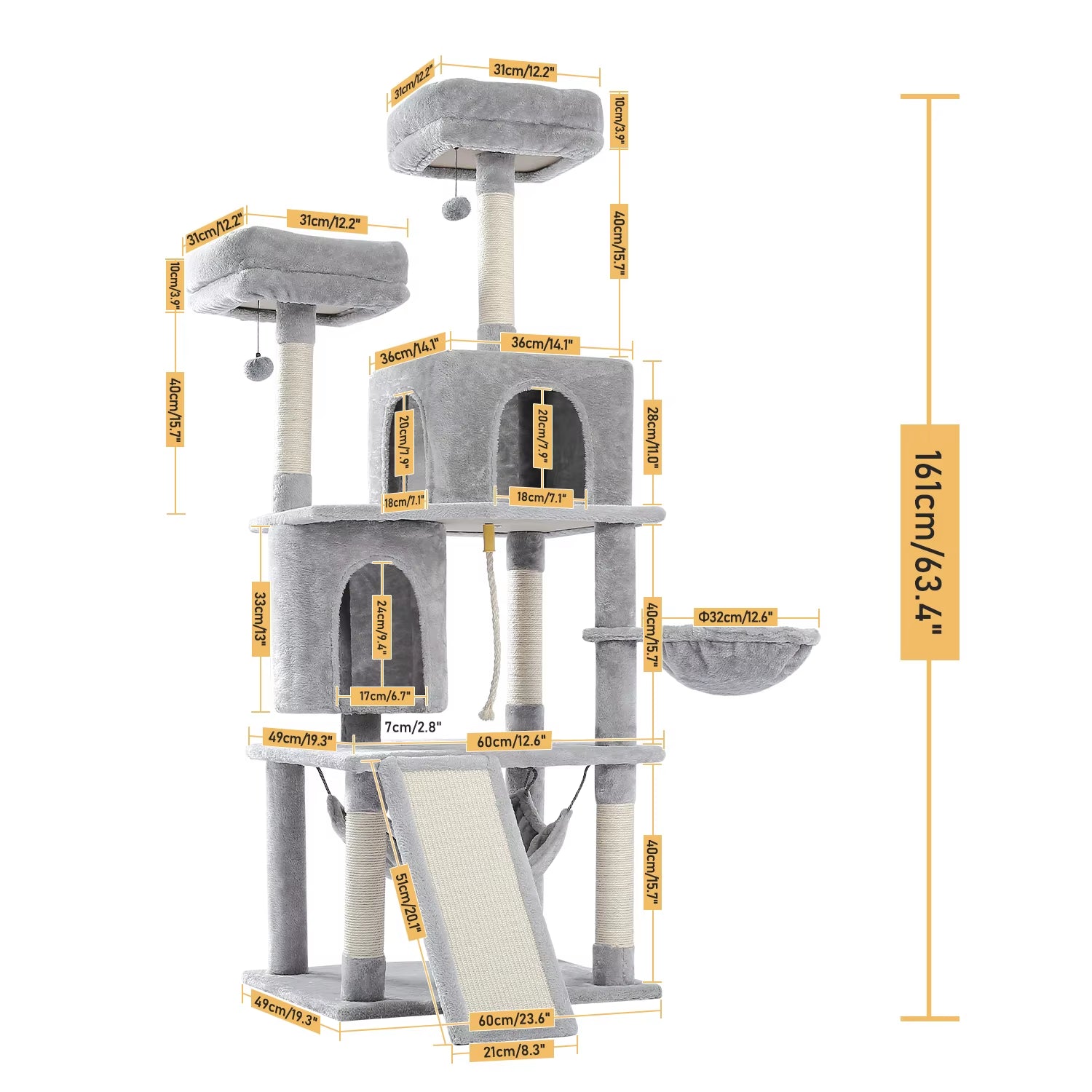 Fast Delivery Cat Tree House Plush Condo Scratching Posts for Cat Kitten Climbing Tree Toy Activity Protect Furniture Cat Towers