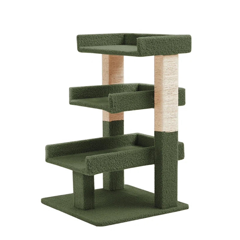 Totnes 3-Tier Cat Tree Tower; Cat Condo with Perch; Sturdy Cat Towers for Large Cats Indoor