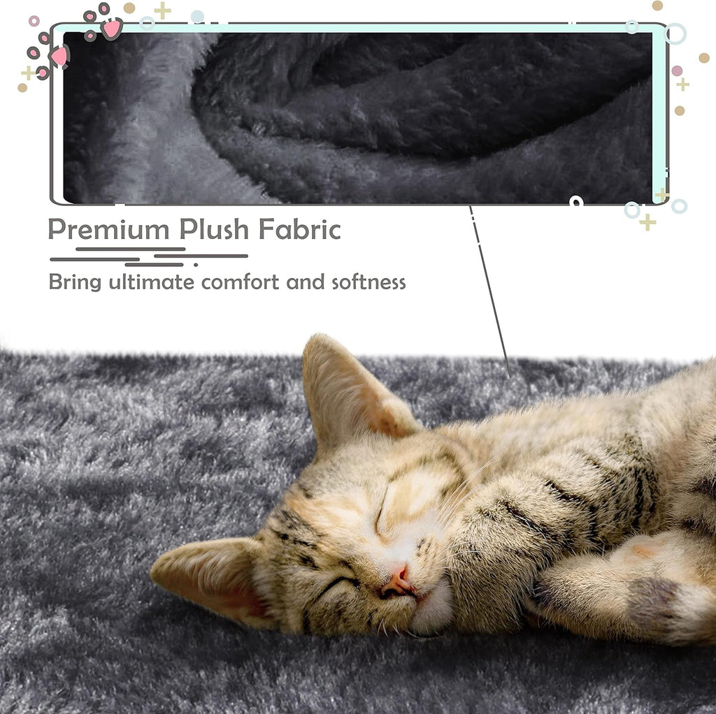 Cat Tree, 38In Cat Tower Condo with Large Padded Perch, Scratching Posts for Indoor Kitten, Furniture, Dark Gray