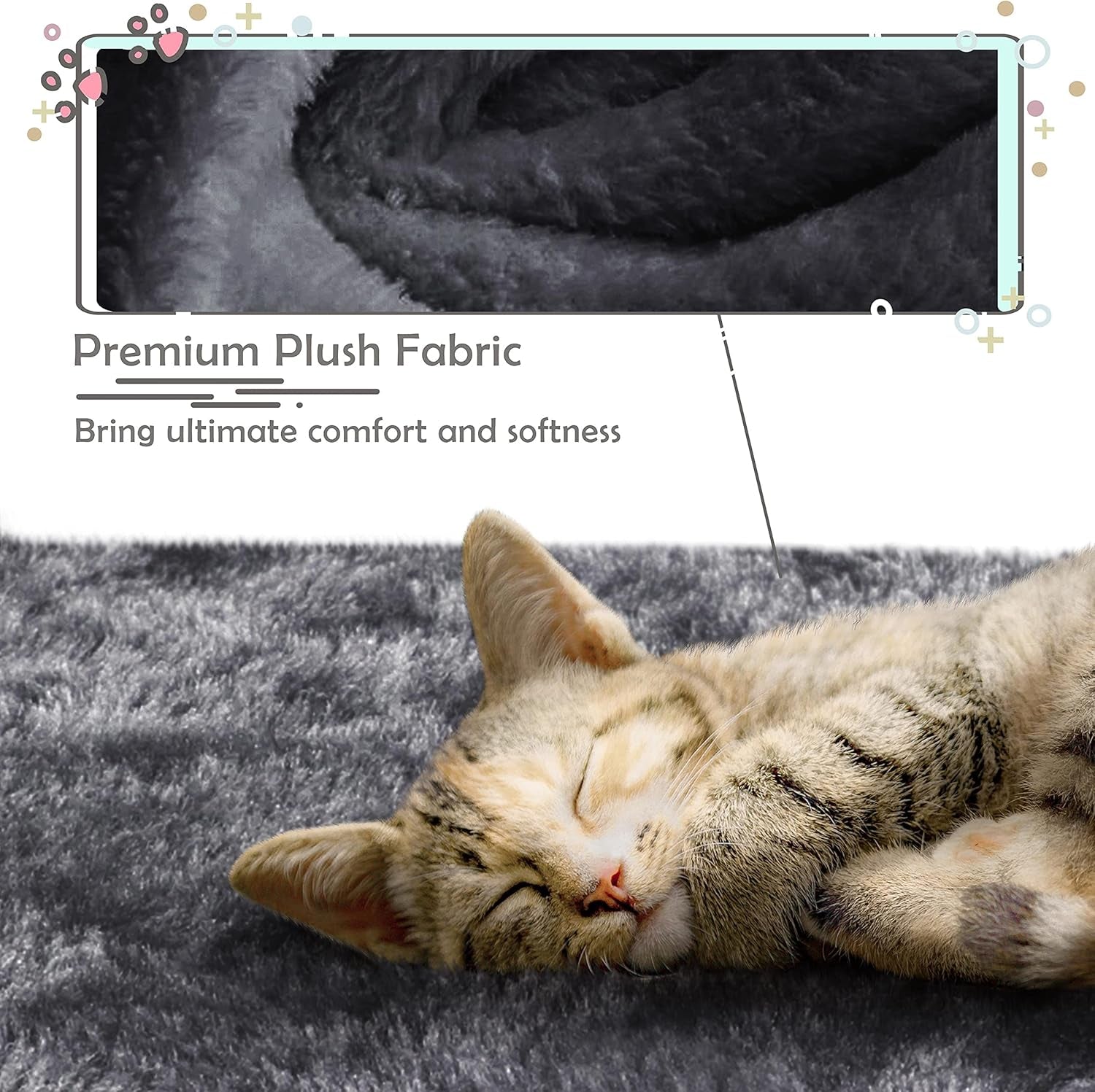 Cat Tree, 38In Cat Tower Condo with Large Padded Perch, Scratching Posts for Indoor Kitten, Furniture, Dark Gray