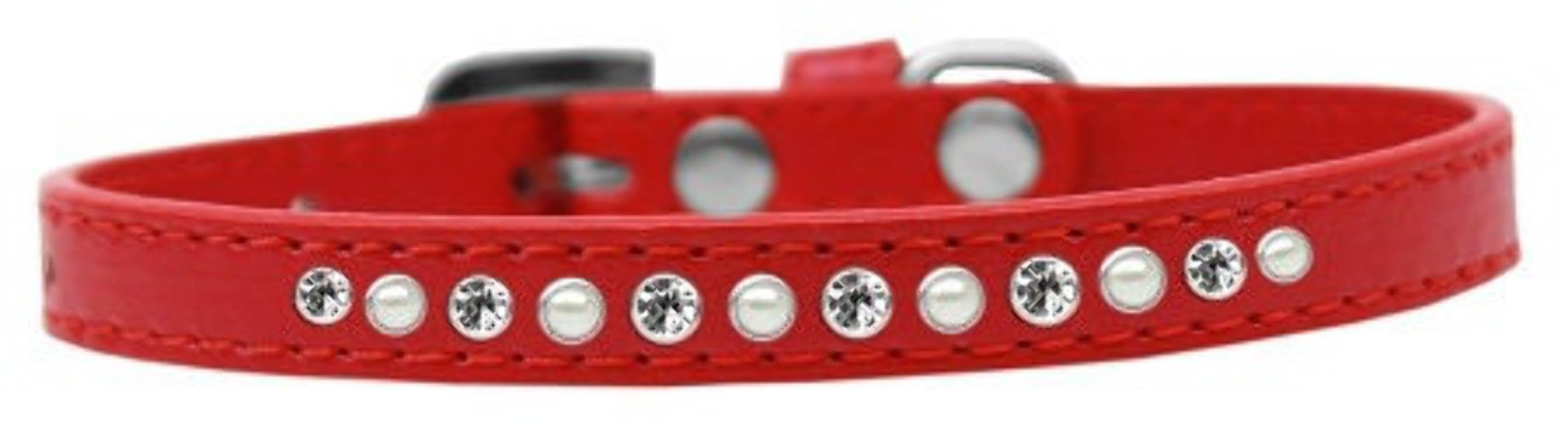 Dog, Puppy and Pet Fashion Collar "Pearl Clear Crystals"