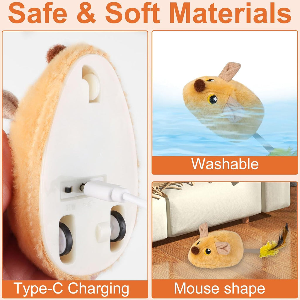 Remote Control Mouse Toy,2025 New Remote Control Cat Toys Mice Electronic Moving