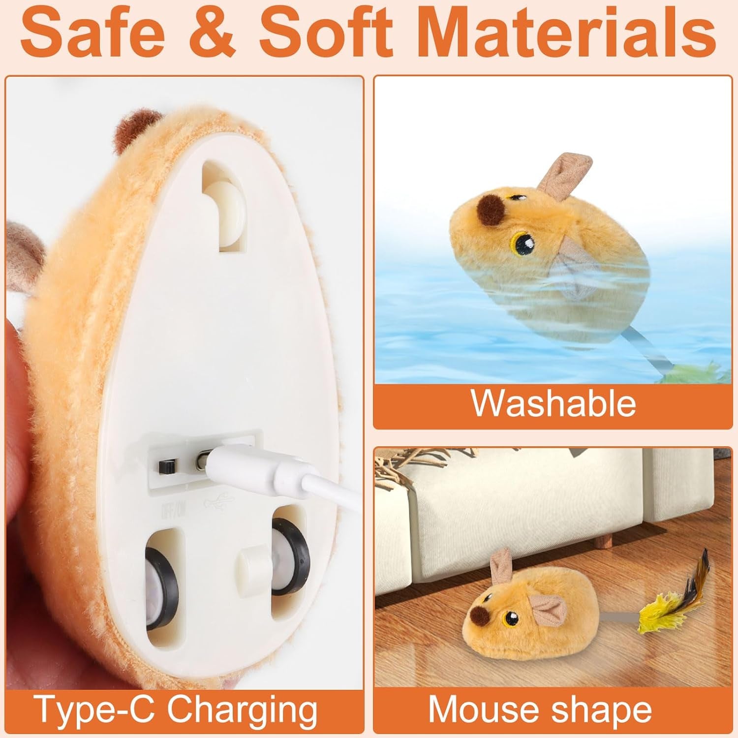 Remote Control Mouse Toy,2025 New Remote Control Cat Toys Mice Electronic Moving