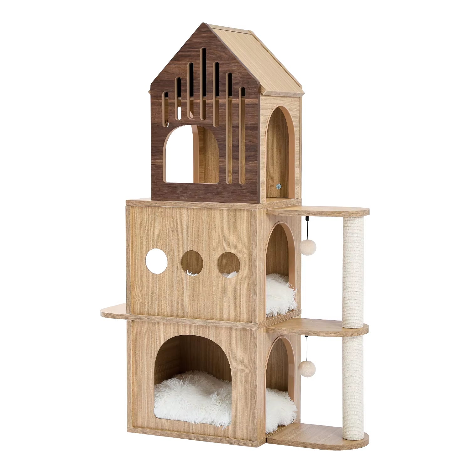 Fast Delivery Cat Tree House Plush Condo Scratching Posts for Cat Kitten Climbing Tree Toy Activity Protect Furniture Cat Towers