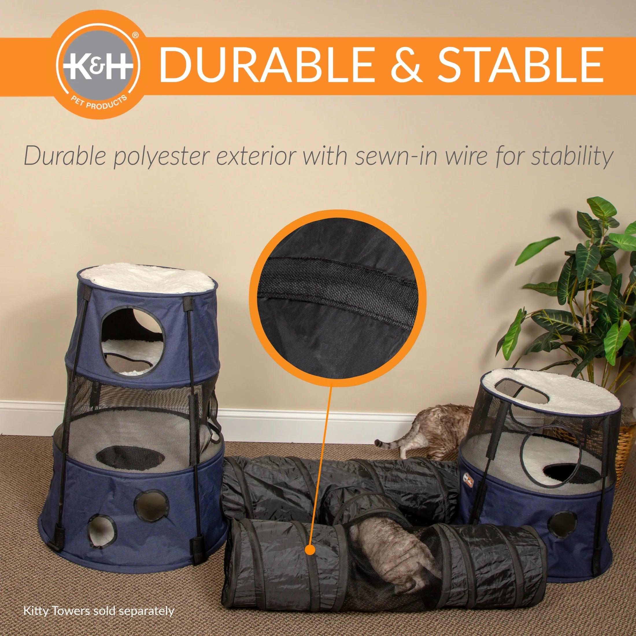 Cat Tunnel Toy 3-Way T-Tunnel Black 33 X 20 X 9 Inches