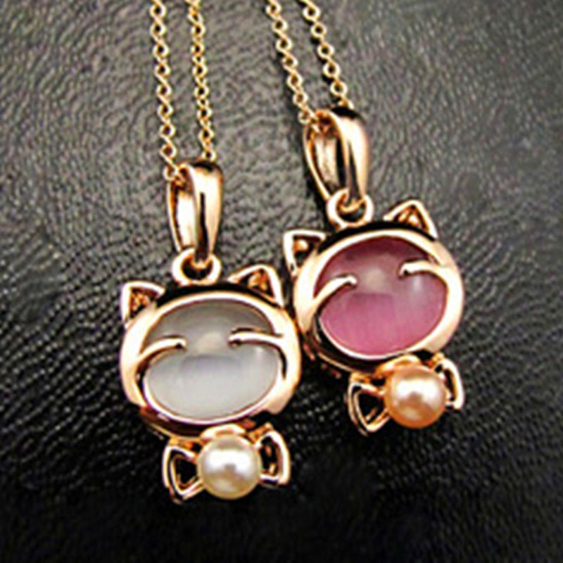 Super Cute Cute Lucky Cat Small Animal Necklace Cat Jewelry