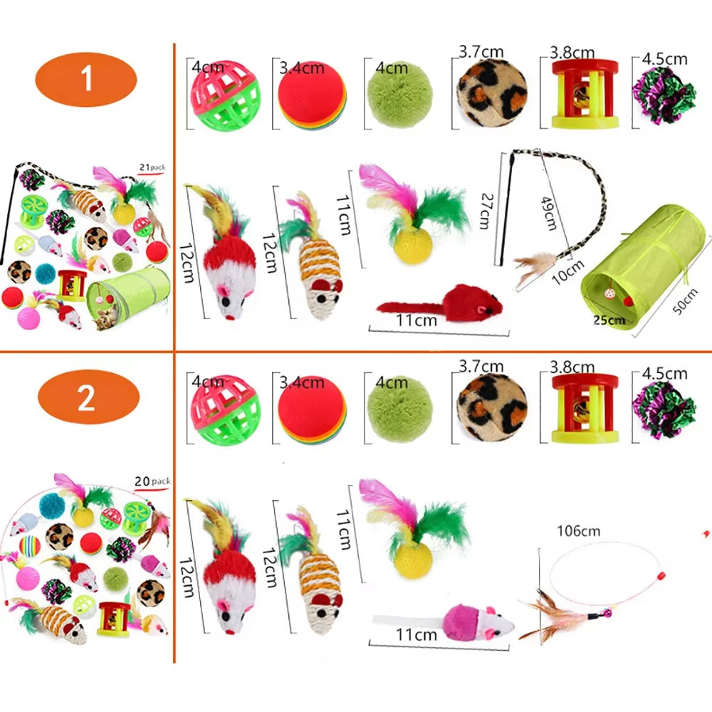 Interactive Cat Toy Set - Hours of Fun Exercise