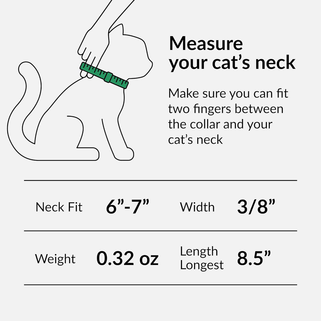 Leather Cat Collar - Cat Safety Collar with Elastic Strap