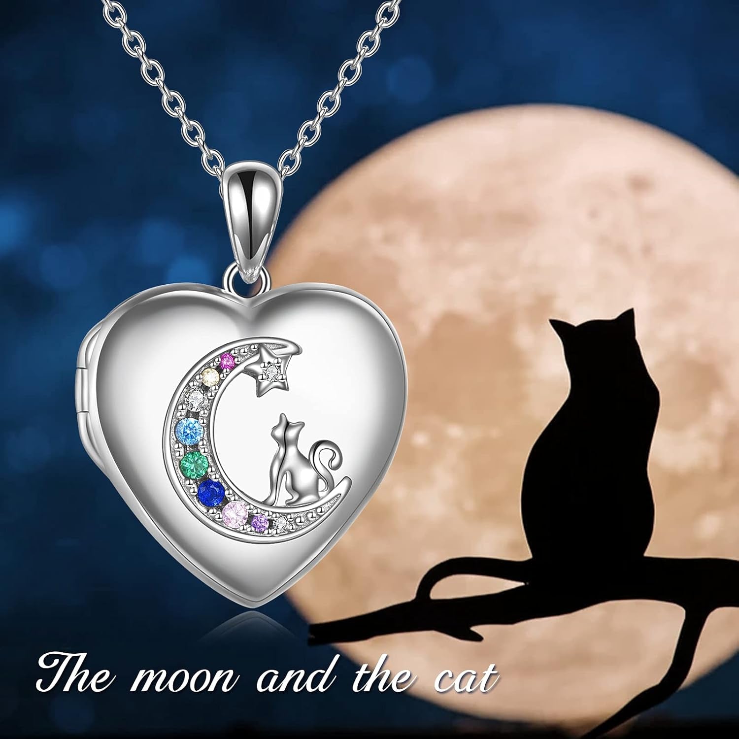 S925 Sterling Silver Heart Lockets Necklace That Holds Pictures Jewelry for Women Photo Pendant Necklace for Birthday Gifts