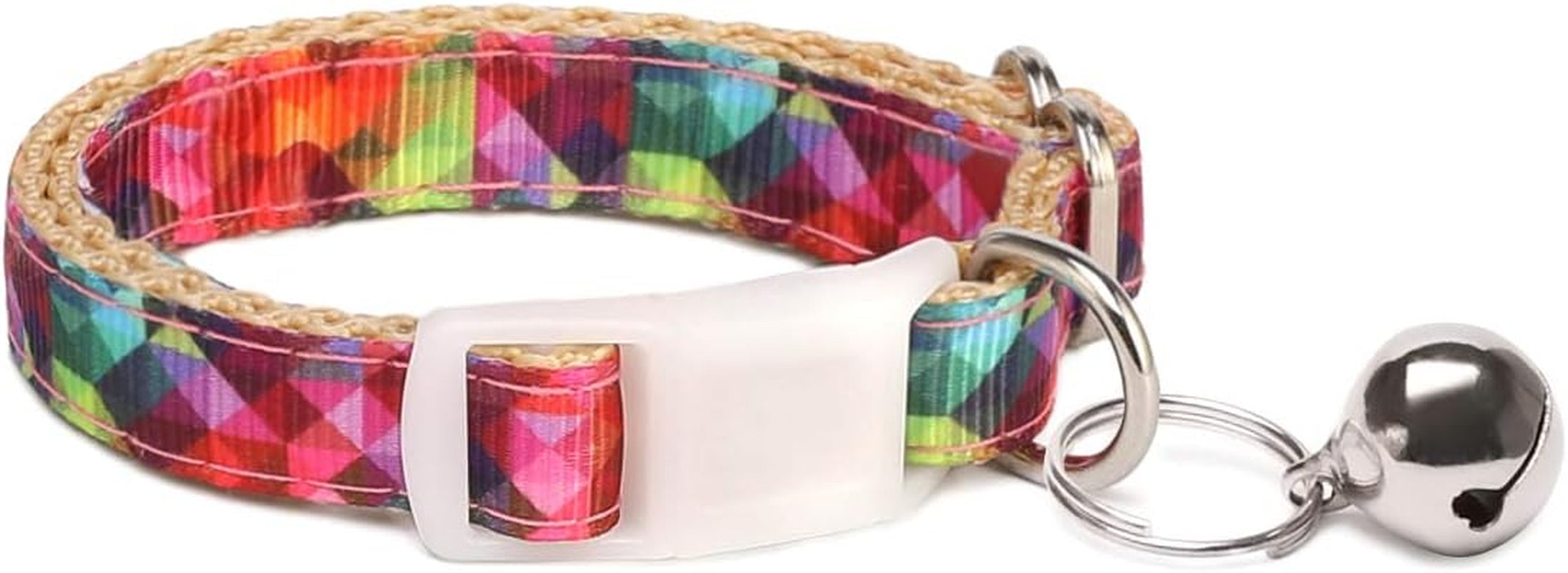 Pet Supplies, (Kaleidoscope Diamond) Cat Collar, Dog Collar, Cat Leash, Dog Leash, Cat Harness, Dog Harness, Small Dog Collar, Medium Dog Collar, Large Dog Collar (Pet Collar, XXS)
