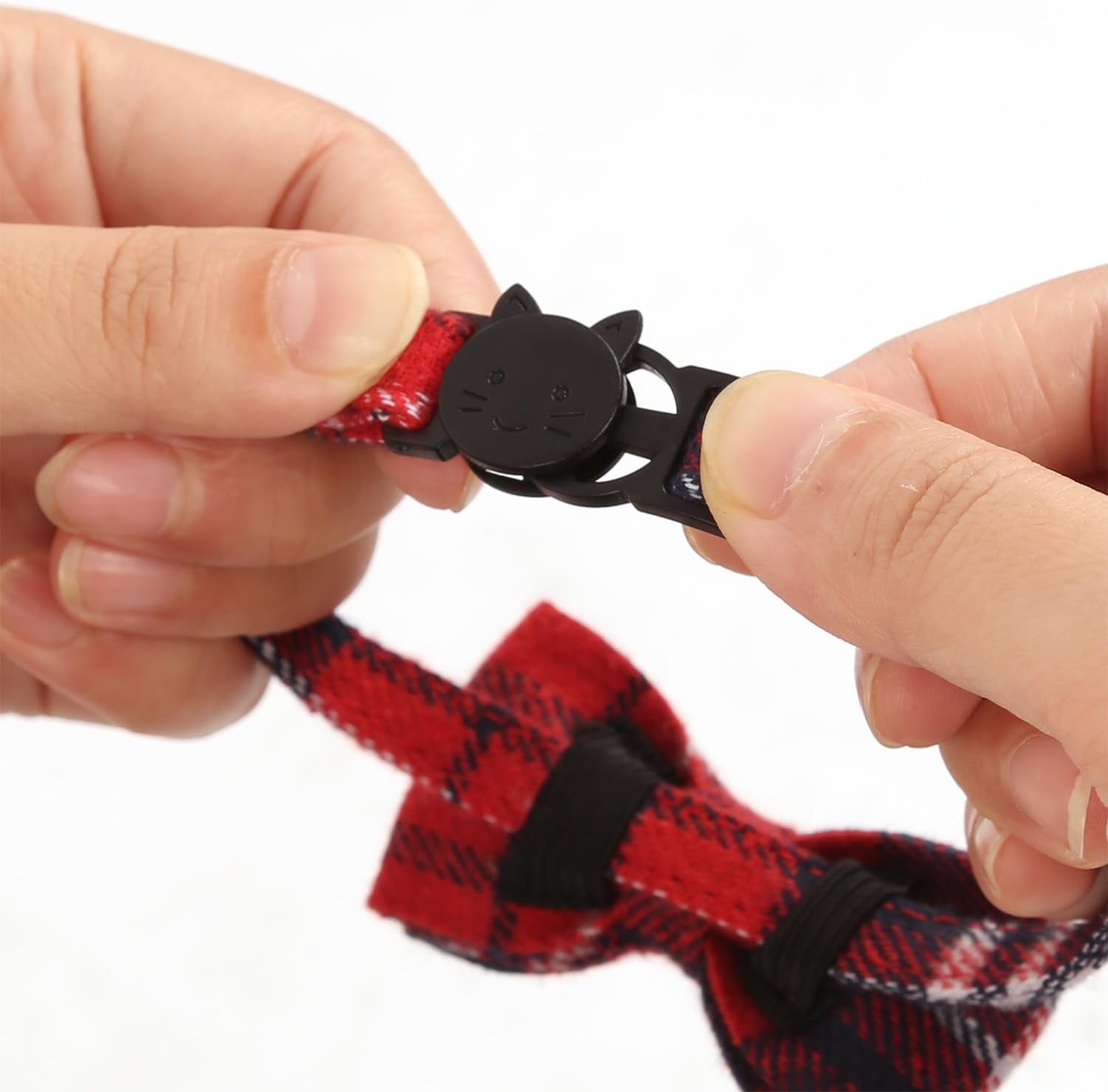 2 Pack/Set Cat Collar Breakaway with Cute Bow Tie and Bell for Kitty and Some Puppies, Adjustable from 7.8-10.5 Inch